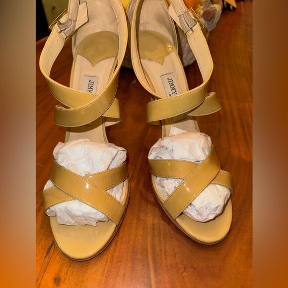Jimmy Choo Nude Strapy Sandals EUC SZ 42 - Picture 1 of 11
